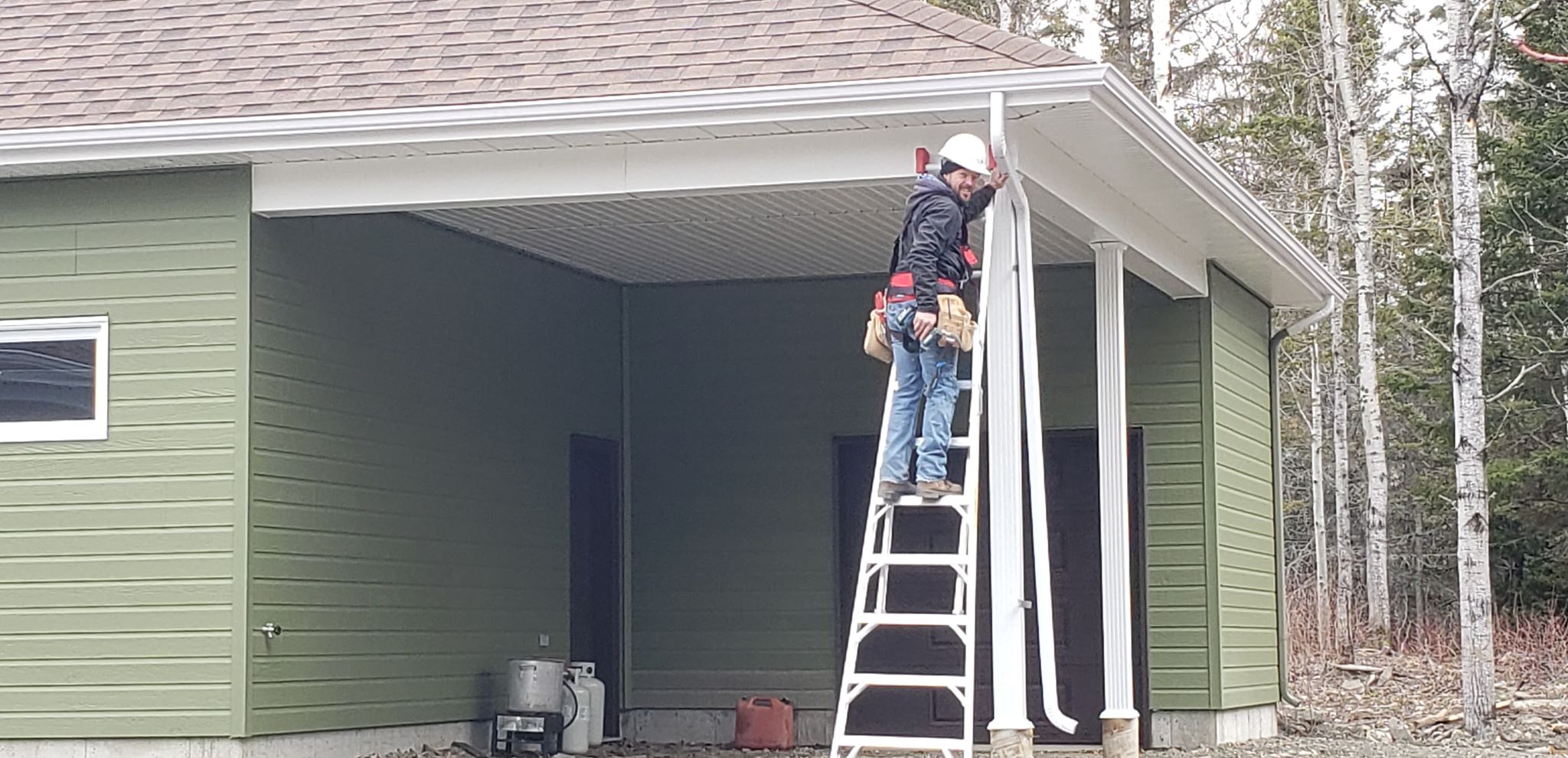 Installation de gouttières